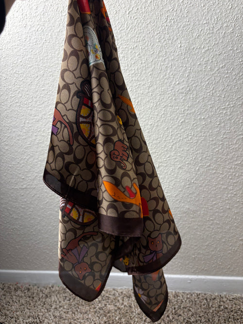 Brown C scarf